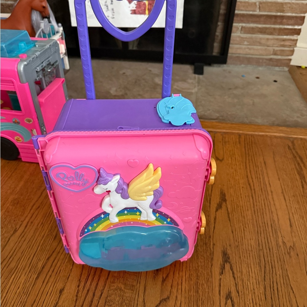 Polly Pocket Unicorn Travel Case - Pink and Purple